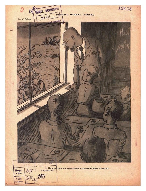 Article annexe : La campagne de Pologne (1939) RbXVKb-caricature-sovietique-de-1939