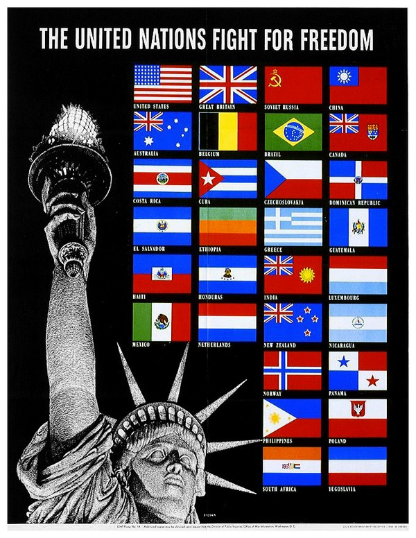 Article annexe : Alliés de la Seconde Guerre Mondiale DJRWKb-United-Nations-Fight-for-Freedom-poster