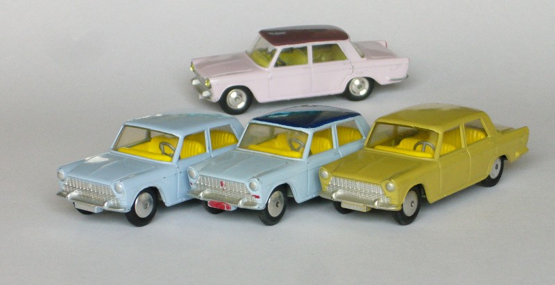Fiat 1800 Corgi-Toys x 3 face web