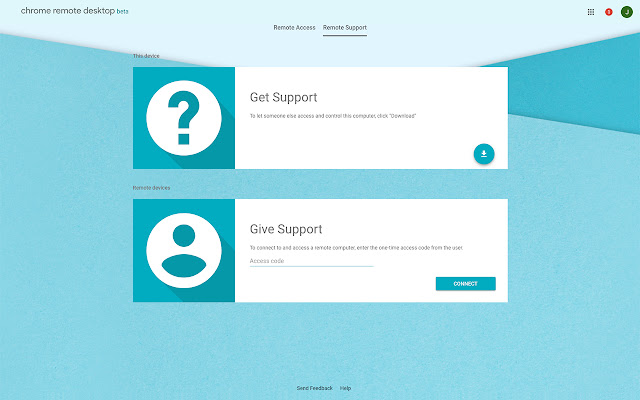 Chrome Remote Desktop.
