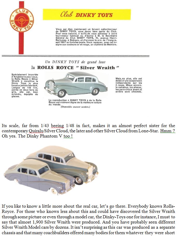 Silver Wraith Dinky-Toys anglais 4