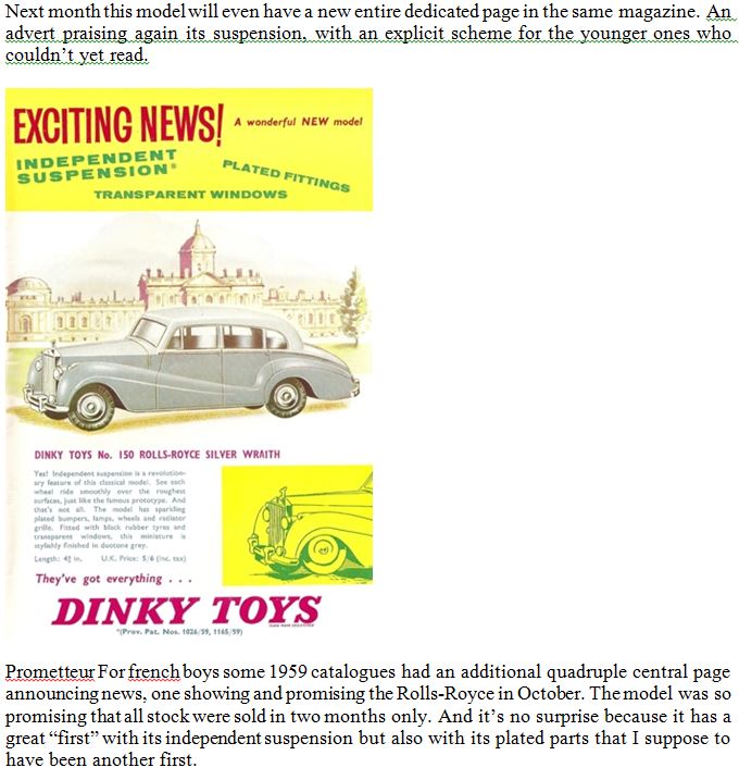 Silver Wraith Dinky-Toys anglais 3