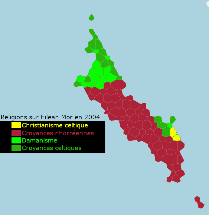 Religions sur Eilean Mor en 2004