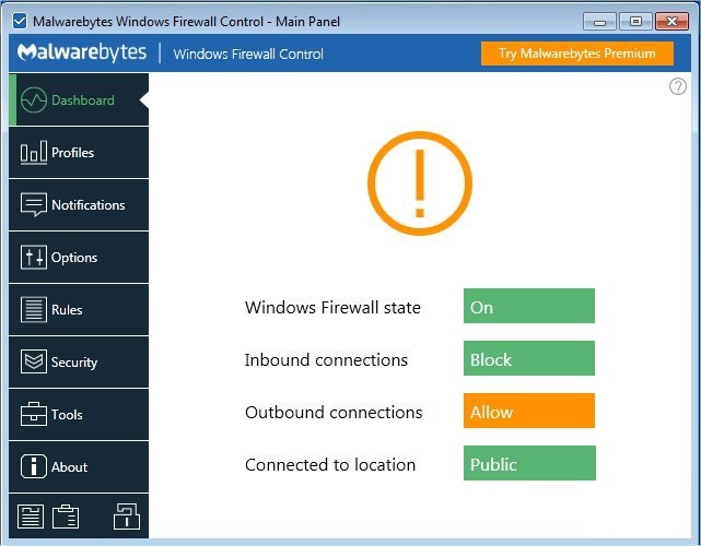 windows firewall control