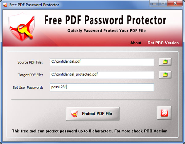 freepdfpasswordprotector_mainscreen