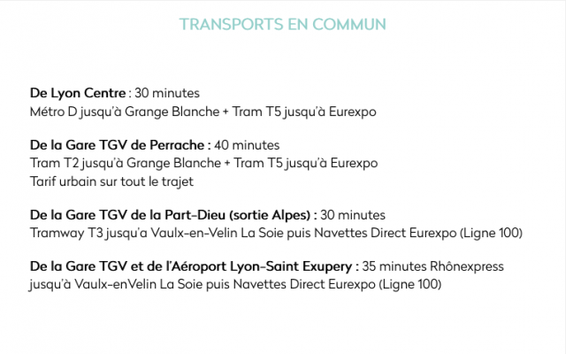   05 - 06 et 07 novembre 2021 | 42 ème Salon Epoqu'Auto - Eurexpo | Lyon - Chassieu (69) M0VDMb-Acces-transports