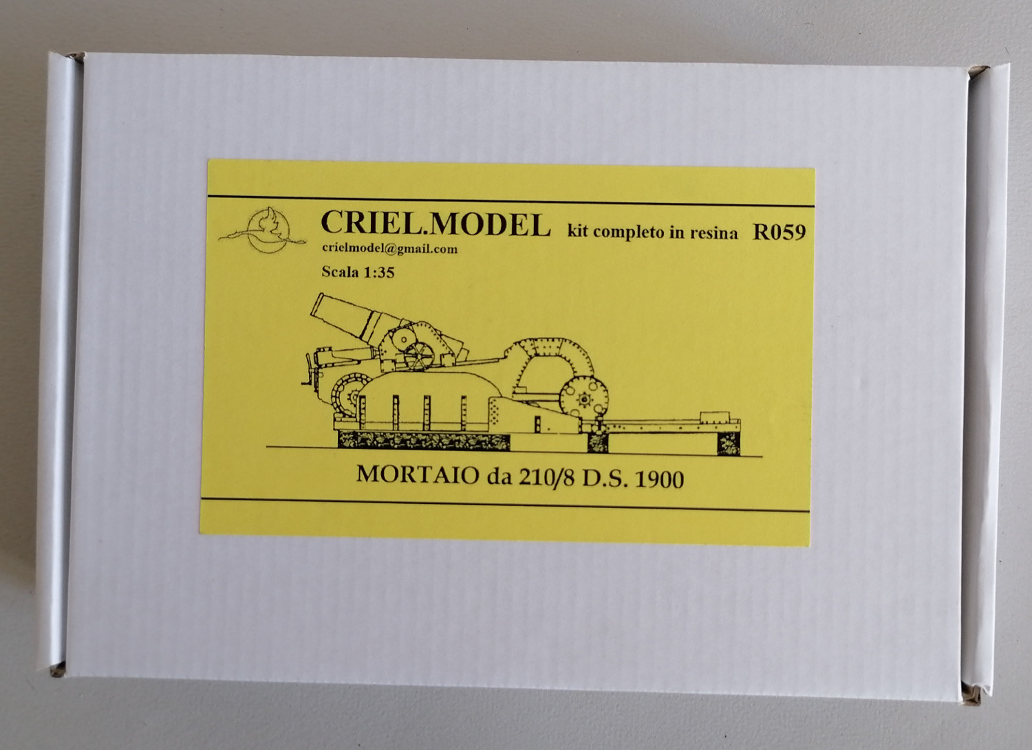 [CRIEL.MODEL] Mortier de siège 210/8 modèle 1900 de Di Stéfano Réf R059 SsbMMb-Boite01