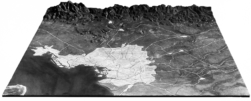 topographic model of Tokyo small