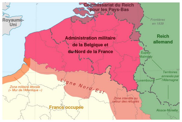 BELGIQUE 8U5aNb-administratiton-militaire-belgique-et-nord-de-l-france