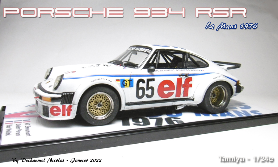 1/43 PORSCHE 934 N°57 24 H du Mans 1976 - RS Automobiles