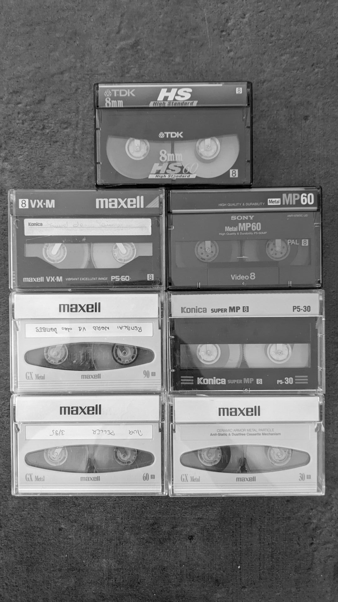 Cassettes 8mm