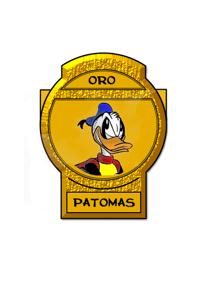 Medalla de oro Patomas. 10 mundial de personajes