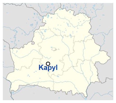 Voblast de Minsk : ghetto de Kapyl 3us1Nb-localisation-de-kapyl-sur-la-carte