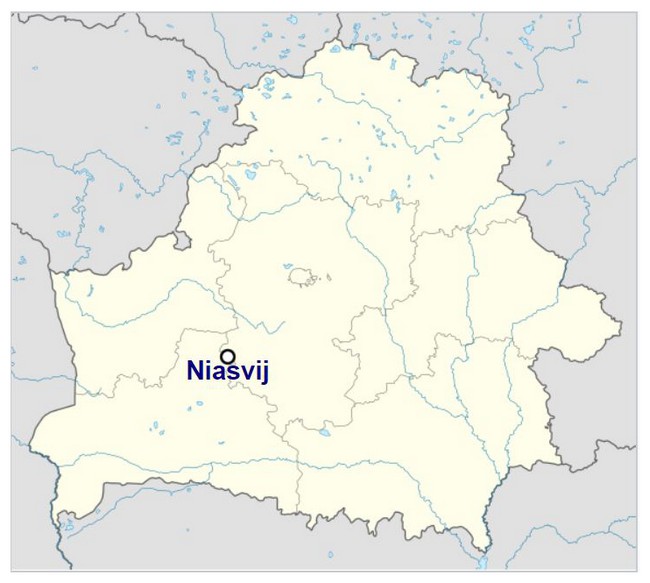 Voblast de Minsk : ghetto de Niasvij Zd61Nb-localisation-de-niasvij-sur-la-carte