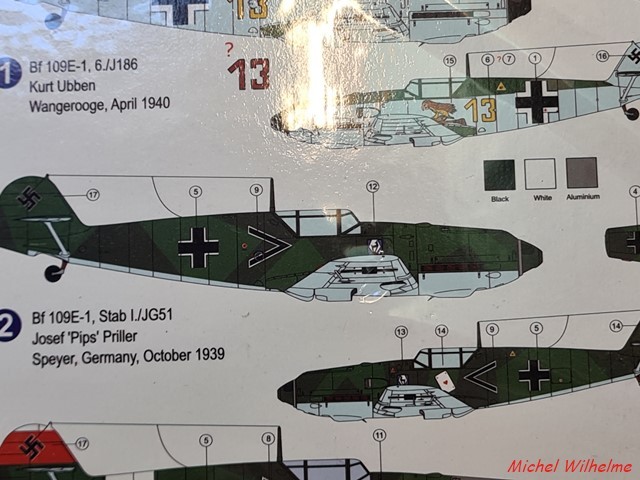 MESSERSCHMITT BF109.E.1 JG 51 Josef PRILLER "pips" Allemagne 1939 22032608172126281217843086