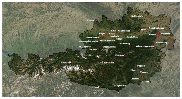 Camp de concentration de Mauthausen GTmGNb-carte-principaux-sous-camps