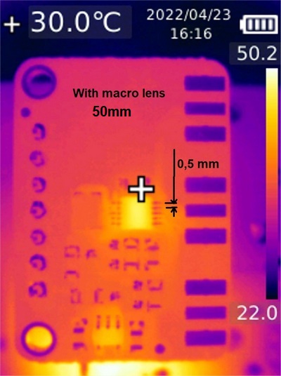 Mode macro sur caméra thermique Uni-T UTi690B ou UTi260B 22050803080312779417887483