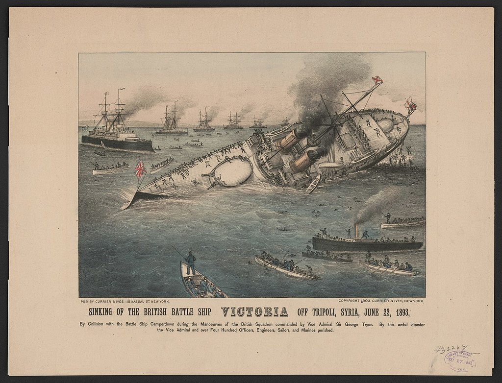 Ce jour là...  - Page 2 Sy1eOb-HMS-Victoria-sinking-1893-2