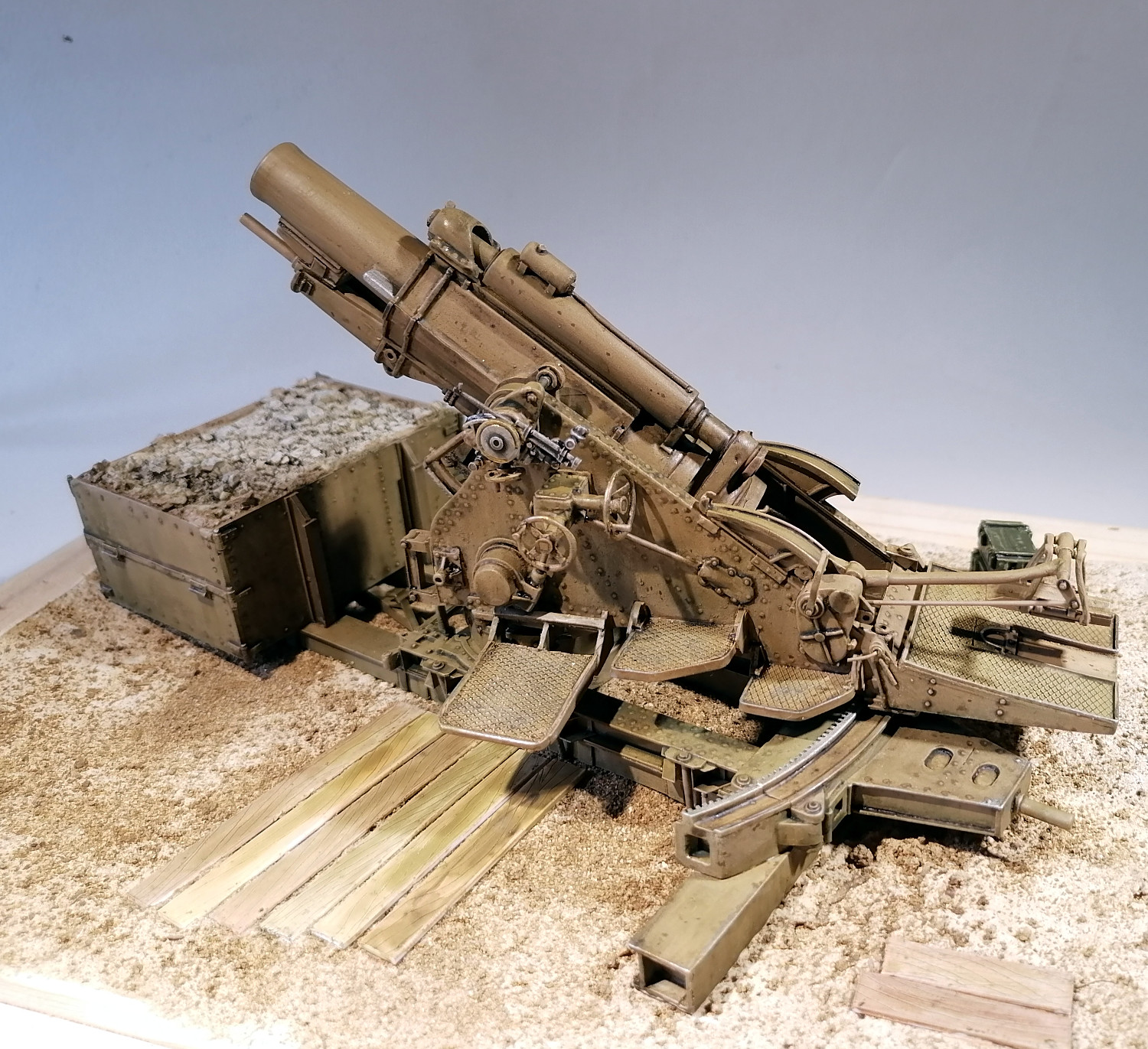 Mortier de 9,2 inch 1/35 Resicast Rkw3Ob-Howitzer57