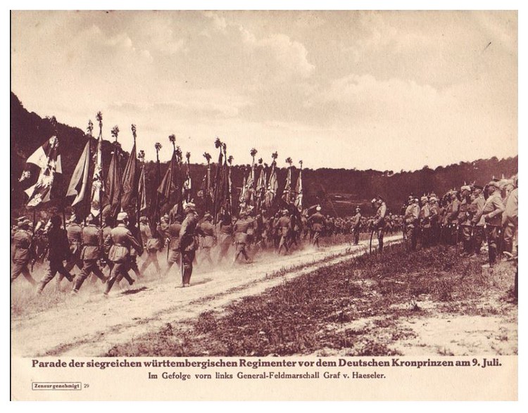 Mobilisation allemande de 1914 CmF3Ob-parade-division-allemande