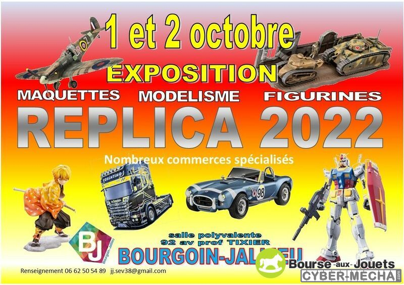 BOURGOIN JALLIEU (38 ISERE) Exposition REPLICA 2022 les 1er et 2 octobre 2022 ... SZXDOb-Replica