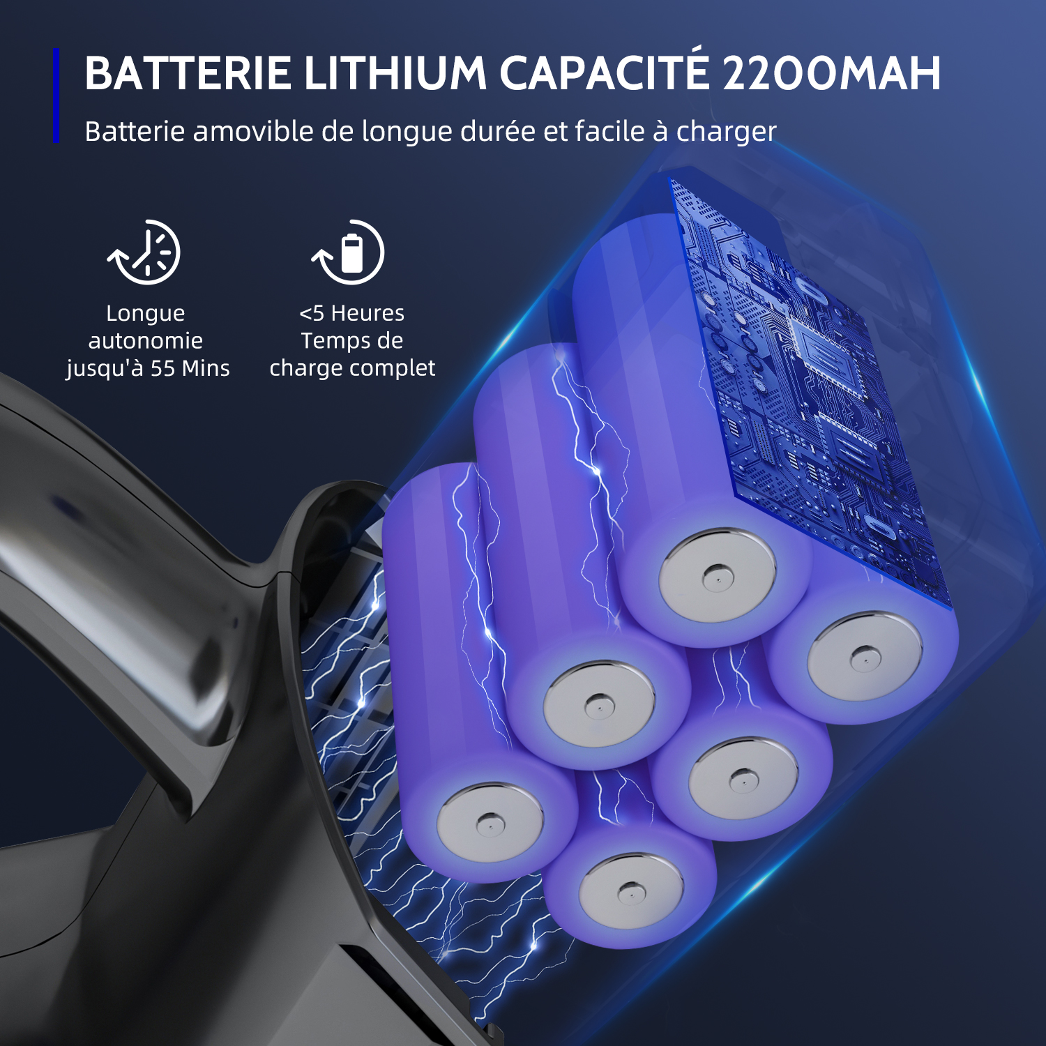 PRETTYCARELIFE Aspirateur sans fil, aspirateur balai 6 en 1 avec baguette pliable à 180