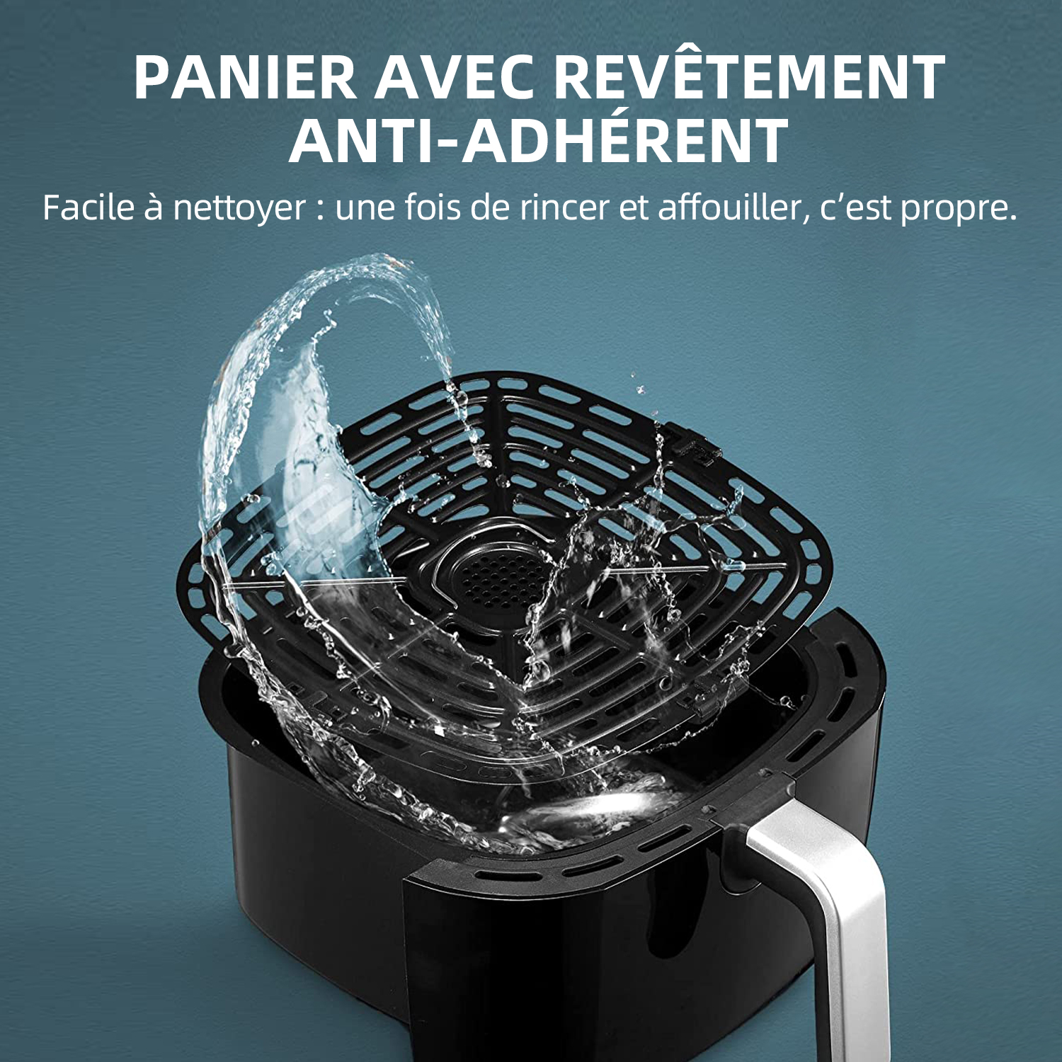 Friteuse Sans Huile MasterPRO ROCKET 600 6L 1800W - Revêtement Céramique Ceratech, écran Tactile, 80-200°C - Design Inox