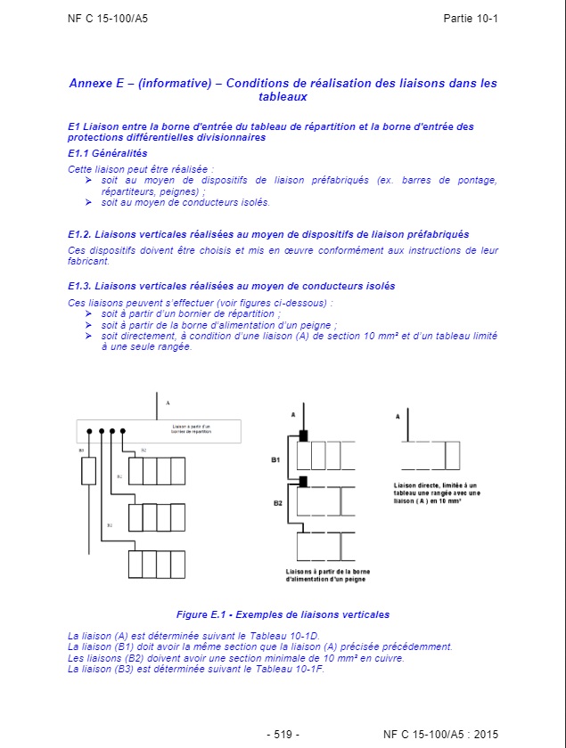 NF C 15-100 A5 519 Annexe E