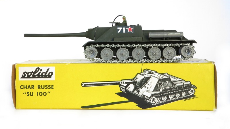Solido Militaire Armée 1/50 - Char Tank SU 100 Russe Blanc Ref 208