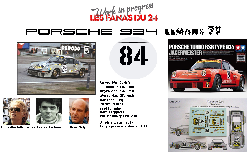 Porsche 934 - 1/24e [Tamiya / Renaissance] - Le Mans 79 - n°84 - IEPfPb-presentation-pour-forum