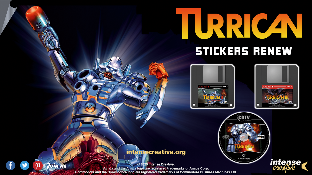 Turrican Trilogy Amiga Stickers Renew 23011809494423955818095385