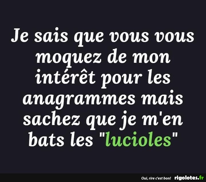 Je sais que vous..