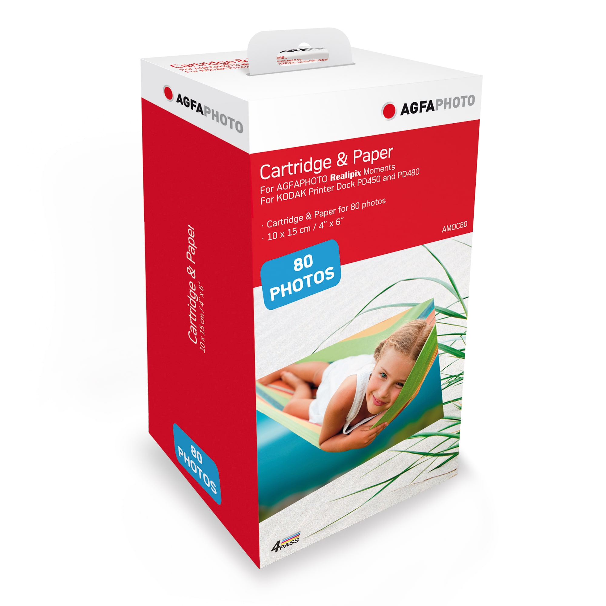 AGFA PHOTO Pack Imprimante Realipix Moments + Cartouches et papiers 80
