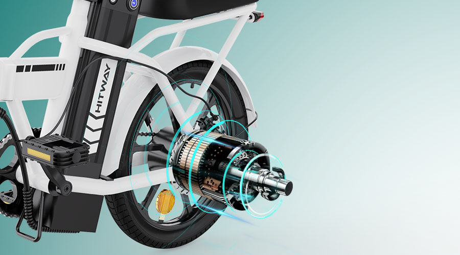 KOOLUX BK5 Vélo électrique pliable 16 pouces 250W Moteur Noir