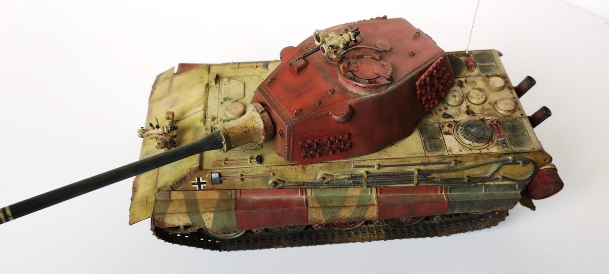 NATEFEMIN – Modèle Char Jagdtiger Allemand échelle 1:72, Alliage Et ABS, 14 Cm, Base Incluse, Collection Seconde Guerre Mondiale