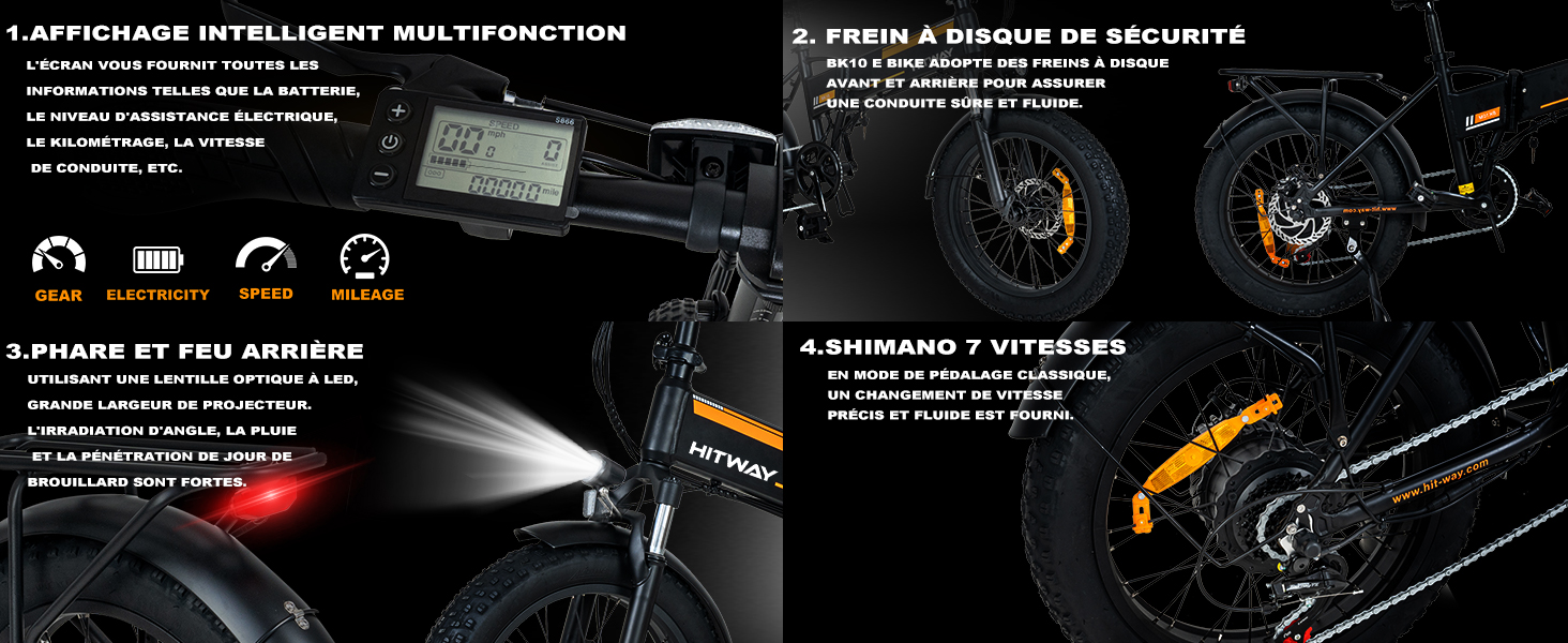 Batterie Hitway BK5 - Vélo électrique Pliable 16" - 36V 8.4Ah