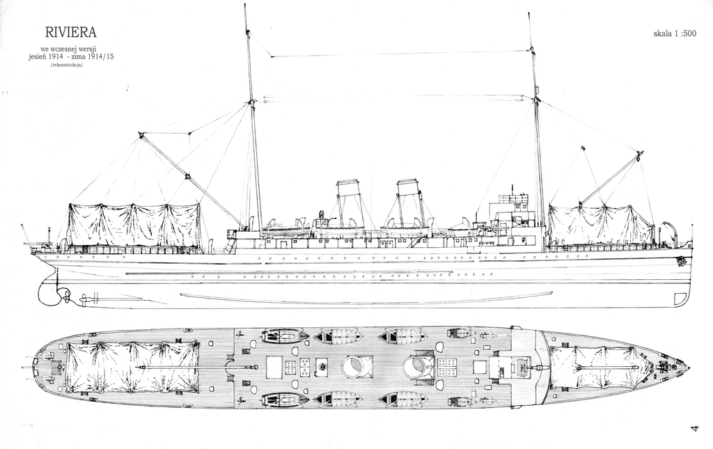 HMS Riviera, porte-hydravions britannique improvisé, 1914, RMS YfAuQb-Riviera-12