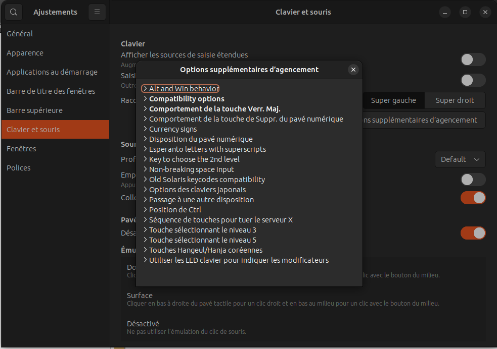 3 - Options sup. d'agencement