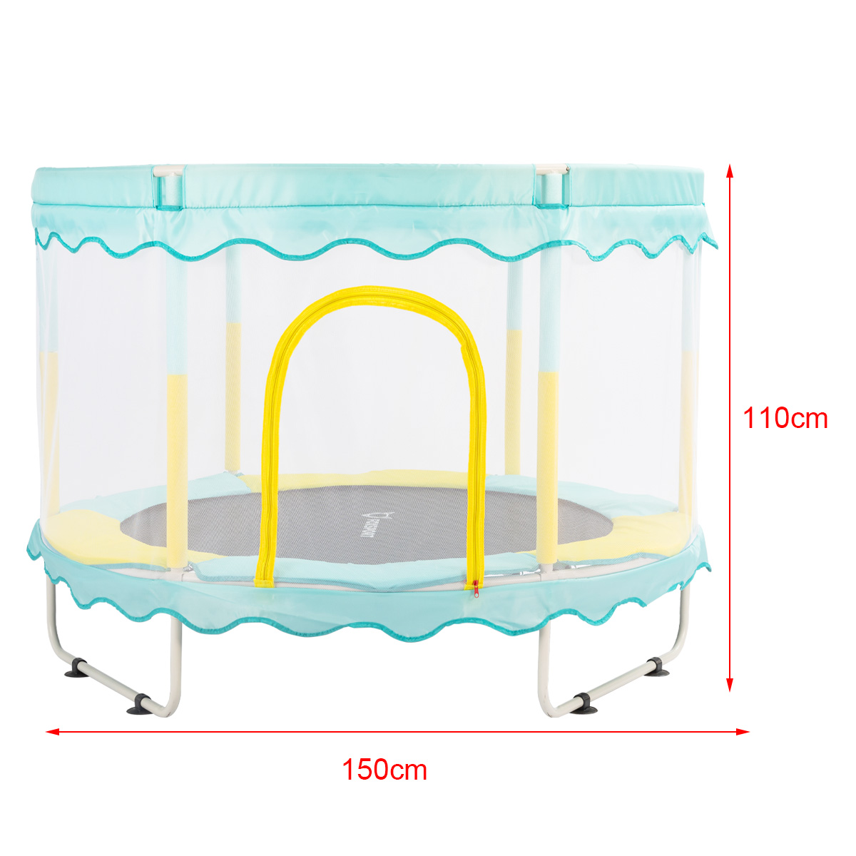 Trampoline avec filet de protection ikido, trampoline exterieur  enfant,trampoline rond pour enfants avec clôture de sécurité,filet de  sécurité respirant,orange IKI-trampoline-120-3 - Conforama
