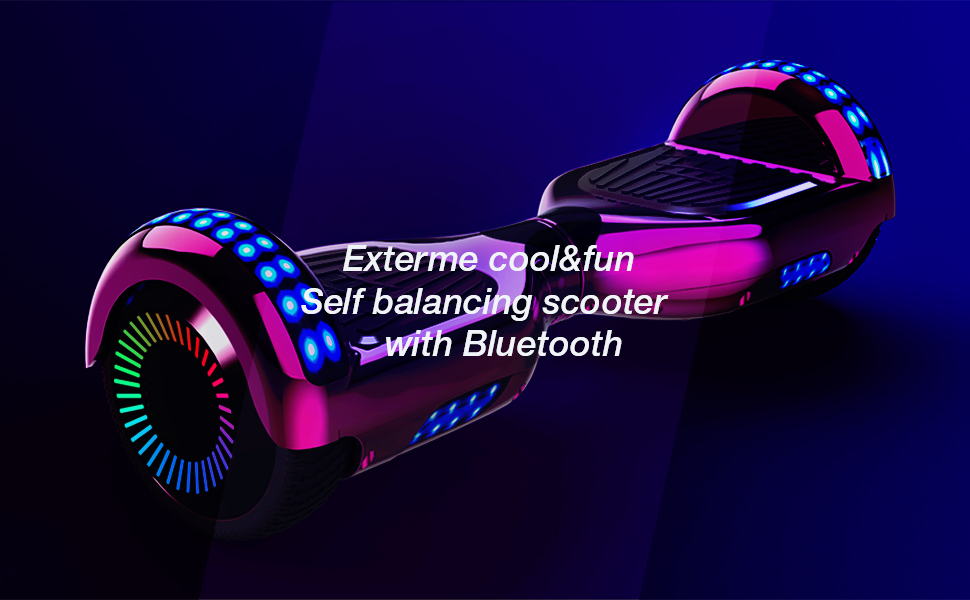 Mega motion hoverboard violet + kart noir pour enfants, hoverboard à deux  roues de 6,5 pouces avec haut-parleur bluetooth, gokart gyropode avec  lumières led, cadeau pour enfants et adolescents - Conforama