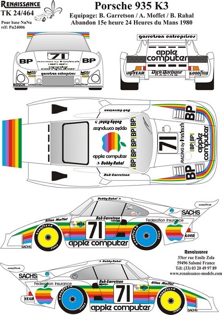 Porsche 935 K3 "Team Appel" - Nunu Model/Renaissance" - 1/24e 7fesRb-RETK24464