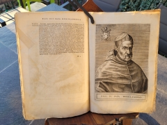 LIVRE ANCIEN in-folio XVIme 1586  louanges et portraits des 27 grands pontifes.......... - 20240113_162839