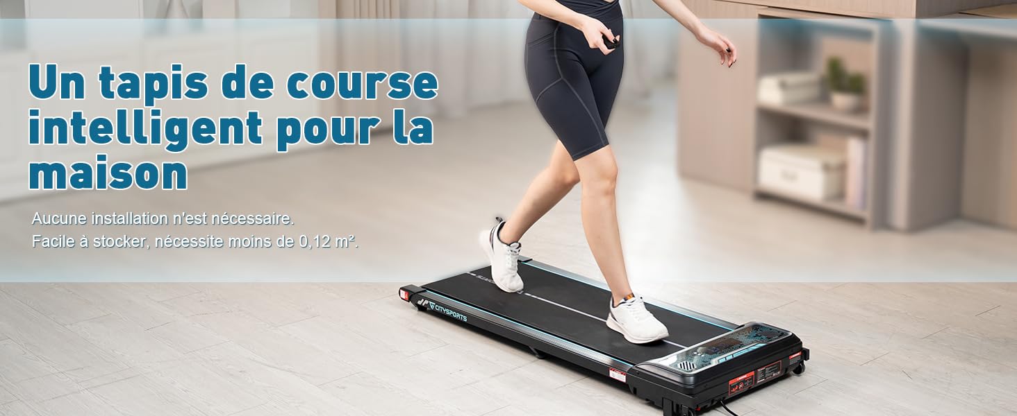 Tapis de Course CITYSPORTS ZX1 - Moteur 440W - Vitesse 1.0-6.0km/h - N... pas cher