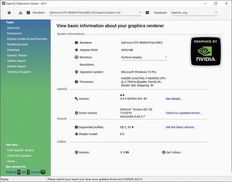 Opengl extensions viewer 6 4 10