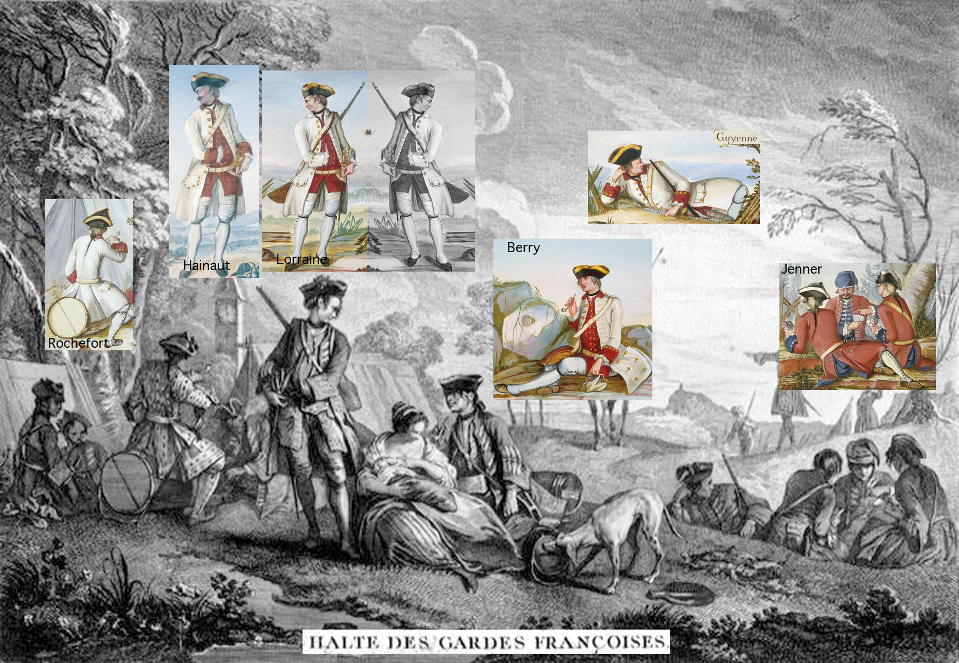 Troupes du roi : infanterie françoise et étrangère, année 1757 24021610032110262918357663