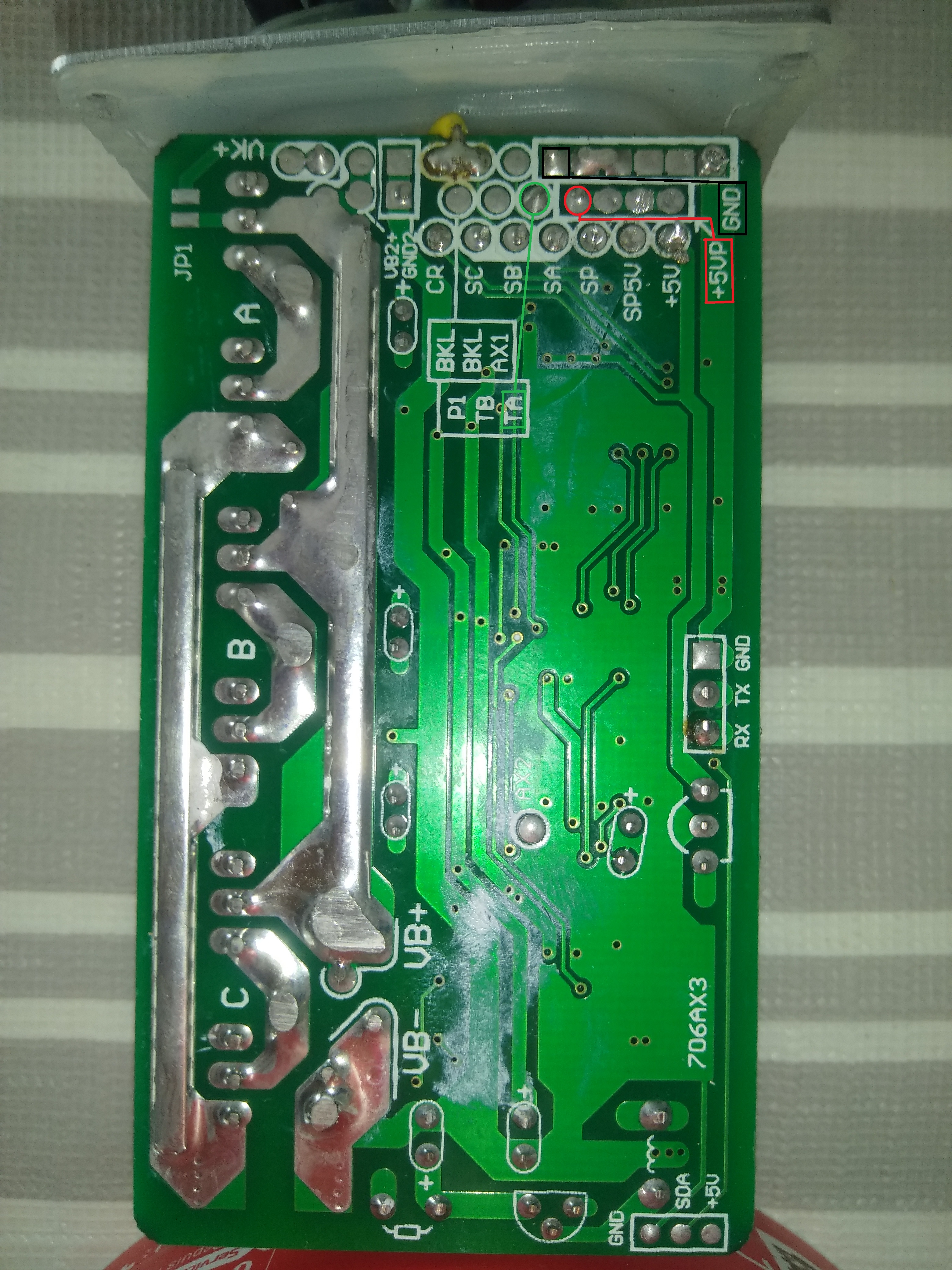 Pcb controleur avec conextions du PAS