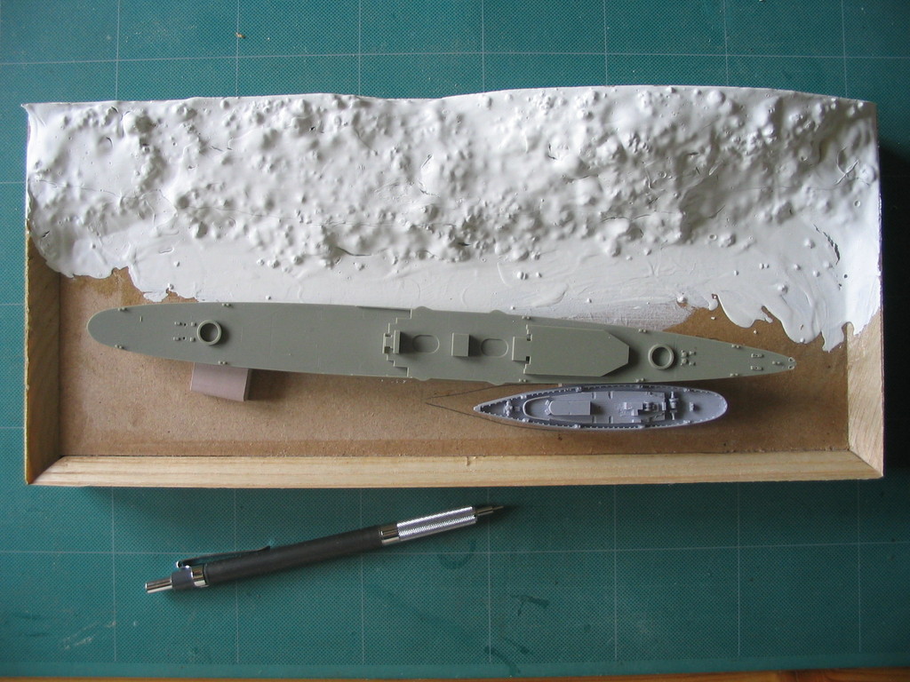 Après la Bataille. Croiseur lourd USS Minneapolis, Bataille de Tassafaronga. Combrig et Corsair Armada, Diorama au 700e GCveSb-Minneapolis-Dio-02