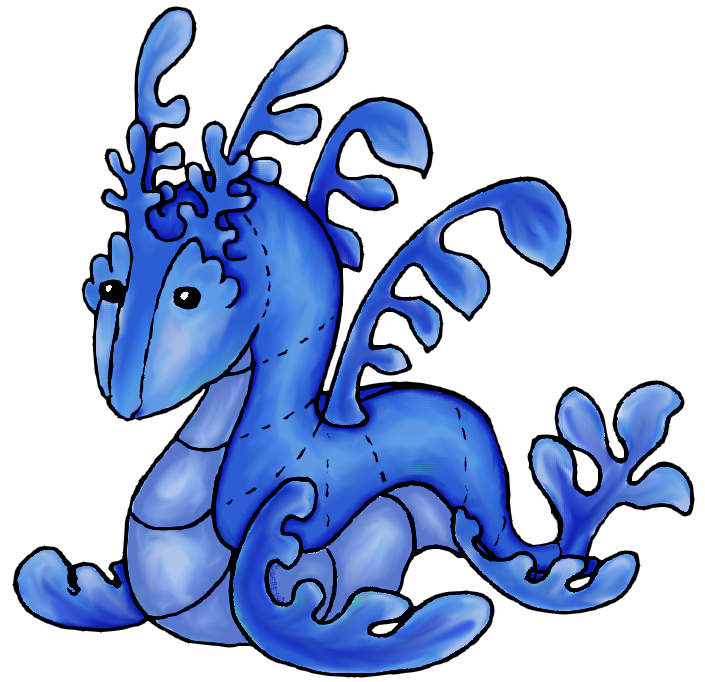 Plushie test digital bleufonc&eacute;