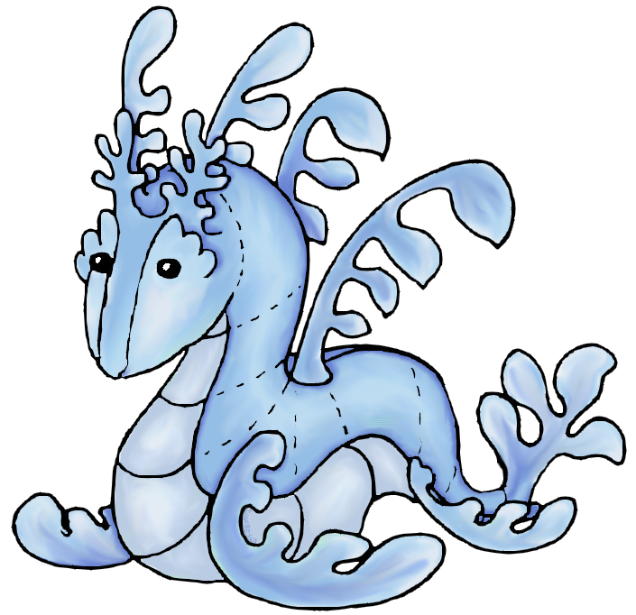 Plushie test digital bleu
