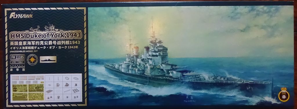 HMS Duke of York, cuirassé britannique/ Royal Navy Battleship, 1943, Flyhawk, version Deluxe + pont en bois/ wooden deck 40oMSb-HMS-DukeOfYork-02